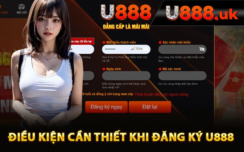 Điều kiện cần thiết khi đăng ký U888