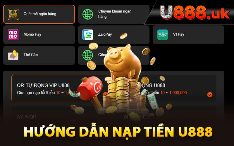 Hướng dẫn nạp tiền U888